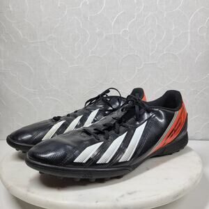 Adidas F50 TRX TF Turf Soccer Cleats Mens 12 Black Orange Lace Up Football Shoes